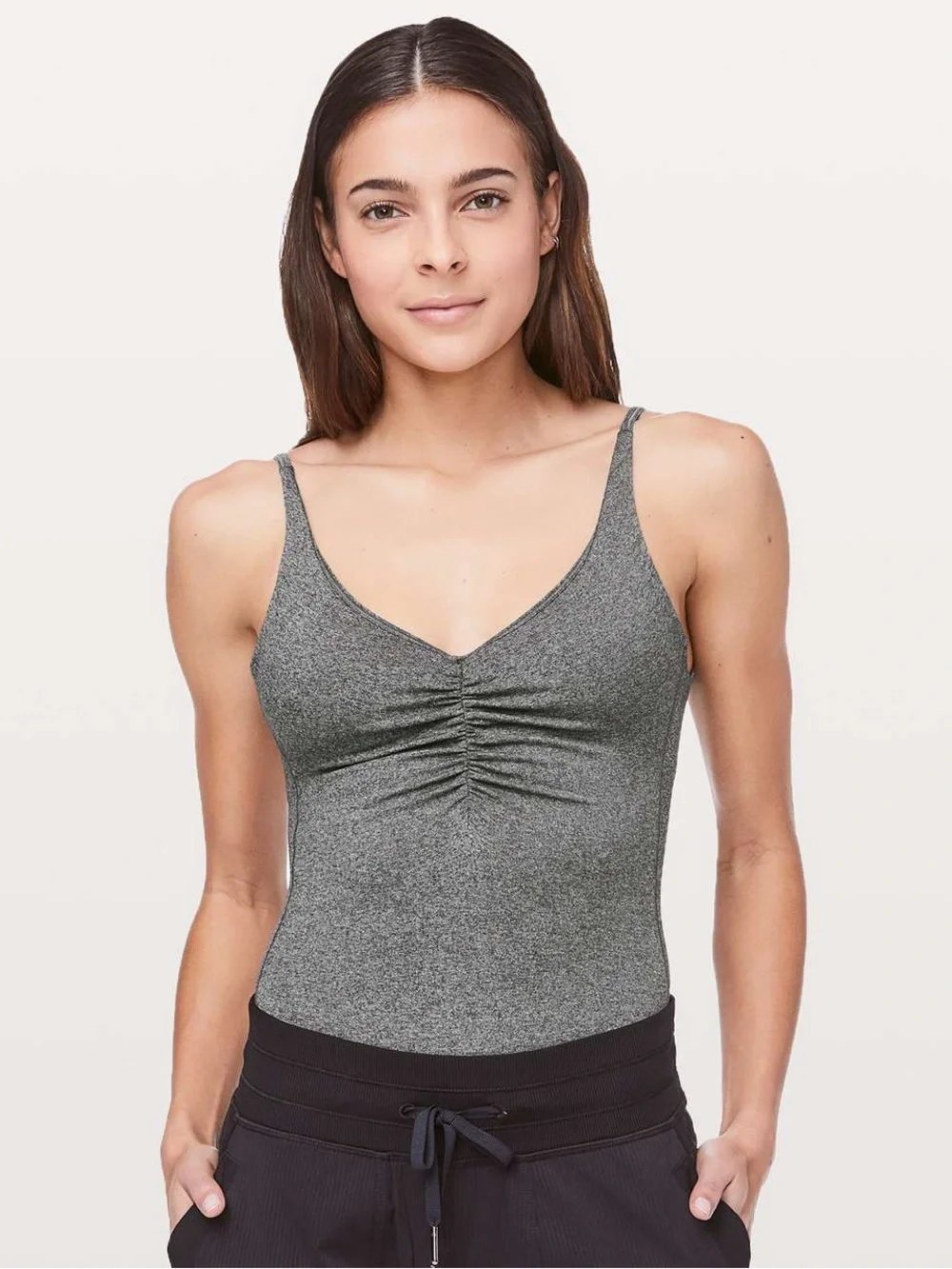 LULULEMON pretty pursuit bodysuit grey size 2